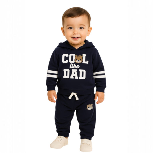 Baby Boys' 2-Piece Hoodie & Joggers Set – “Cool Like Dad”