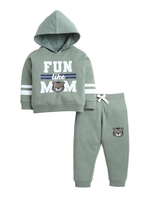 Baby Boys’ 2-Piece Set – “Fun Like Mom” Hoodie & Joggers Set