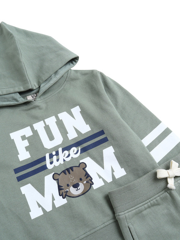 Baby Boys’ 2-Piece Set – “Fun Like Mom” Hoodie & Joggers Set