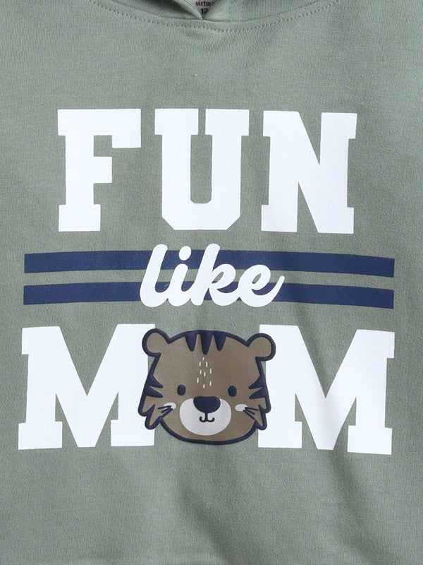 Baby Boys’ 2-Piece Set – “Fun Like Mom” Hoodie & Joggers Set