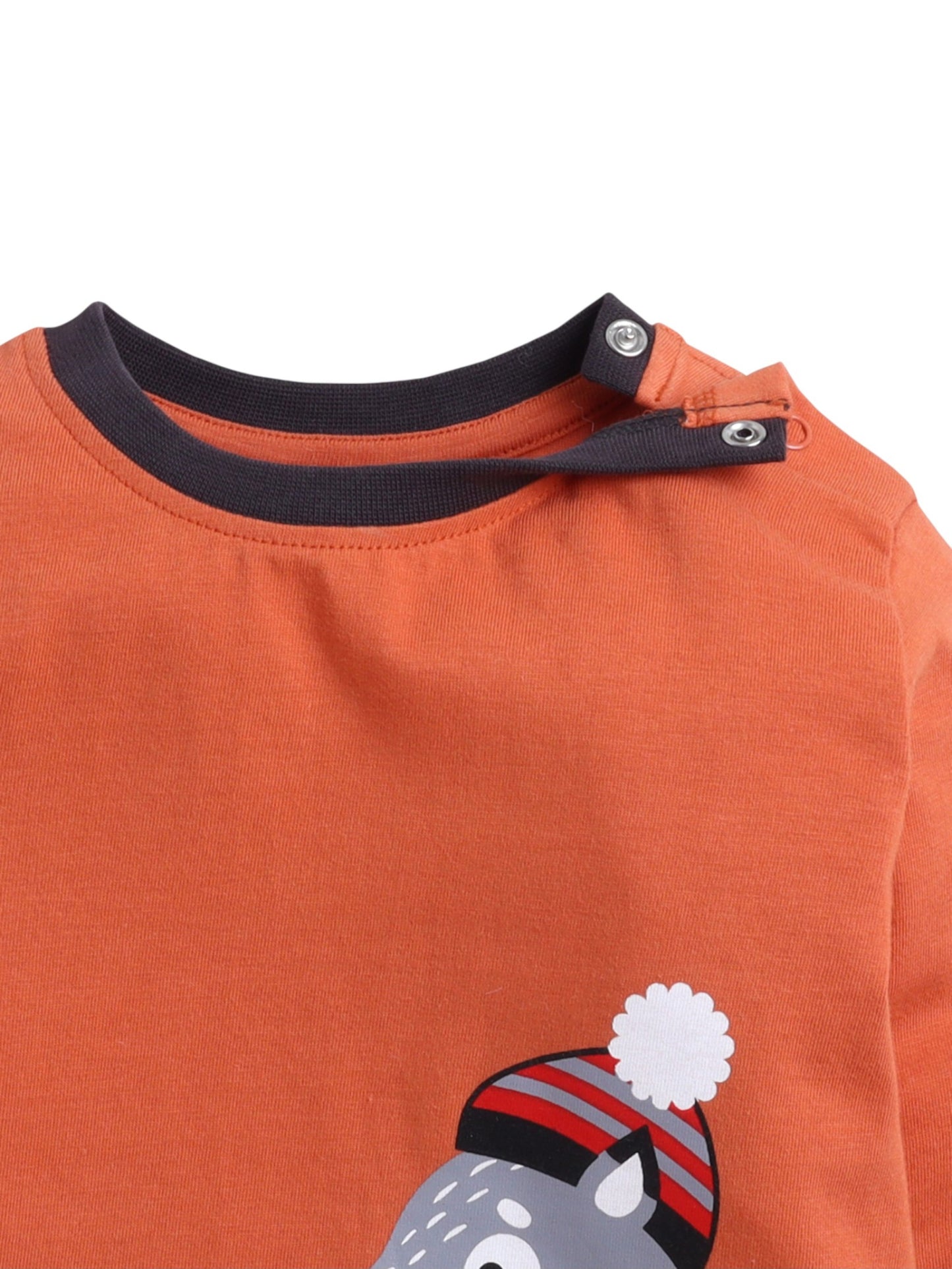 Infant Boys “Time for Winter” 3-Piece CVC Fleece Set – Orange & Navy