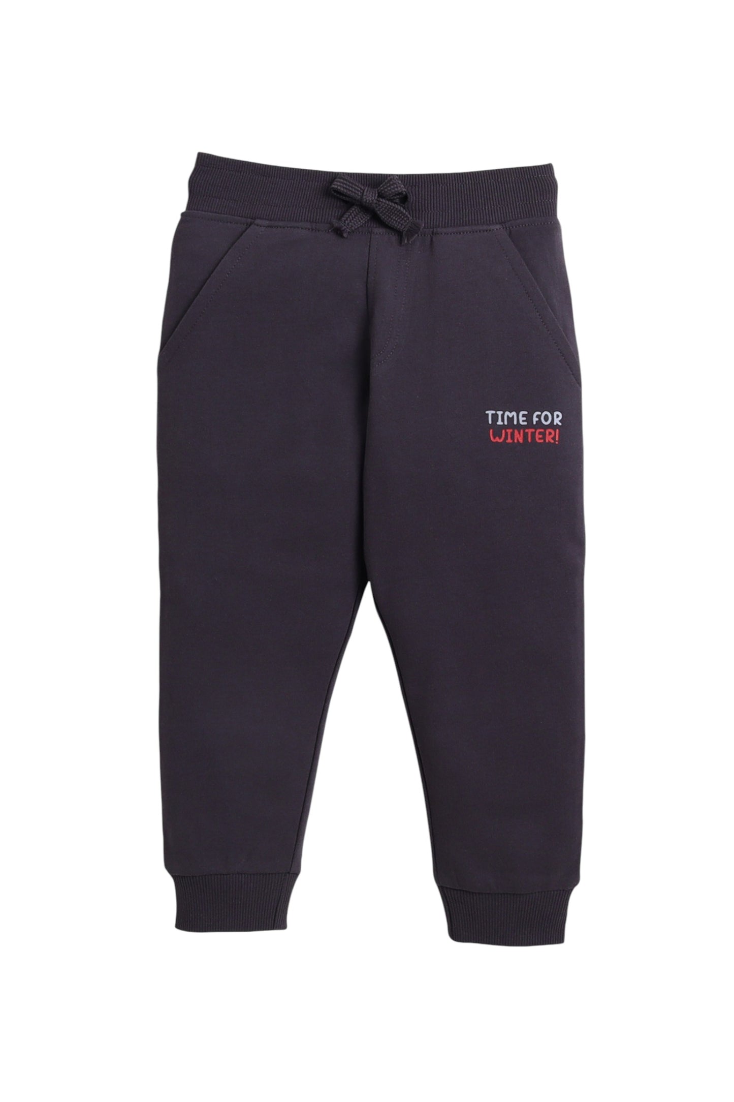 Infant Boys “Time for Winter” 3-Piece CVC Fleece Set – Orange & Navy