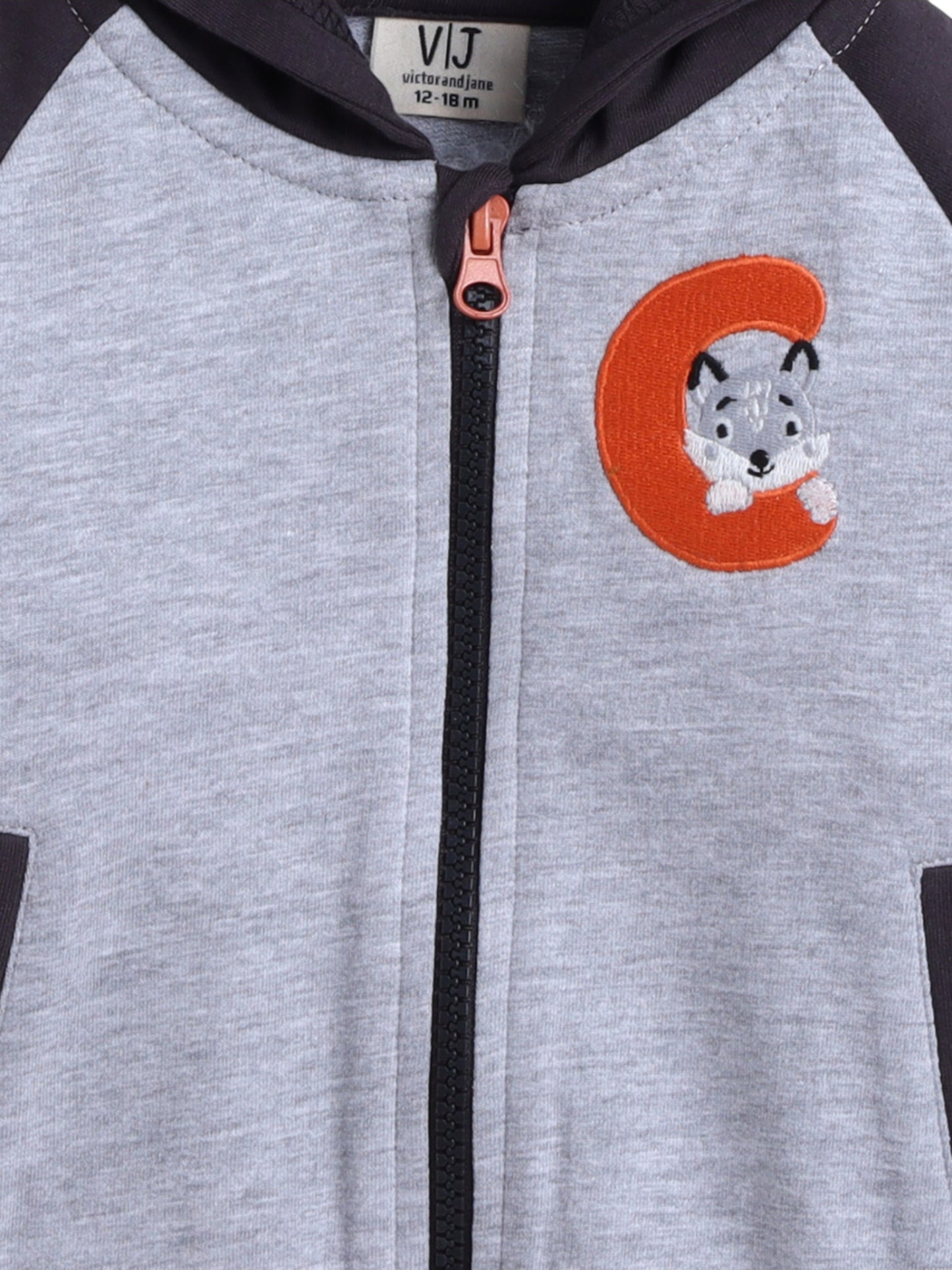 Infant Boys “Time for Winter” 3-Piece CVC Fleece Set – Orange & Navy