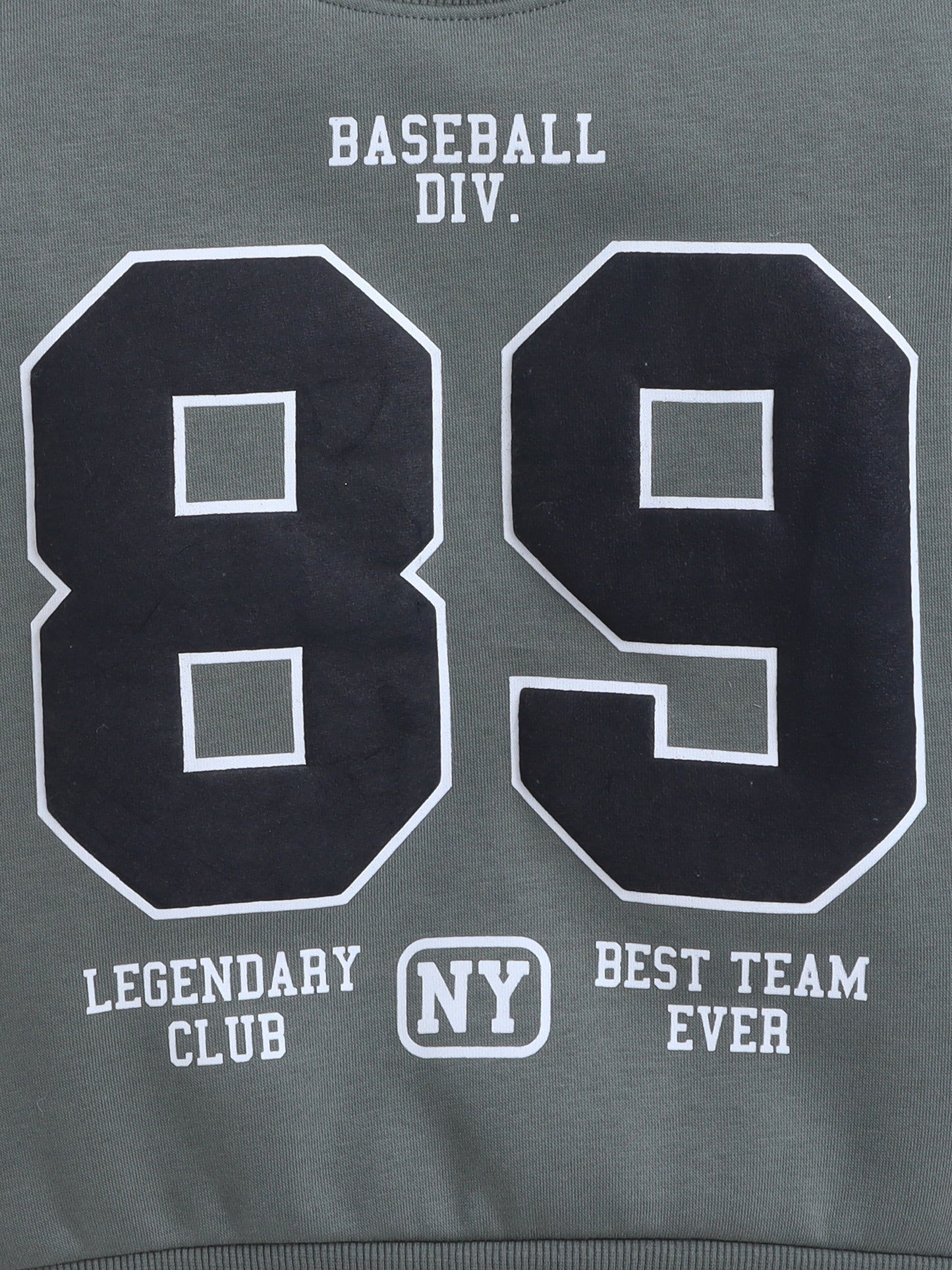 Boys’ Olive Green “89 Baseball Club” Sweatshirt