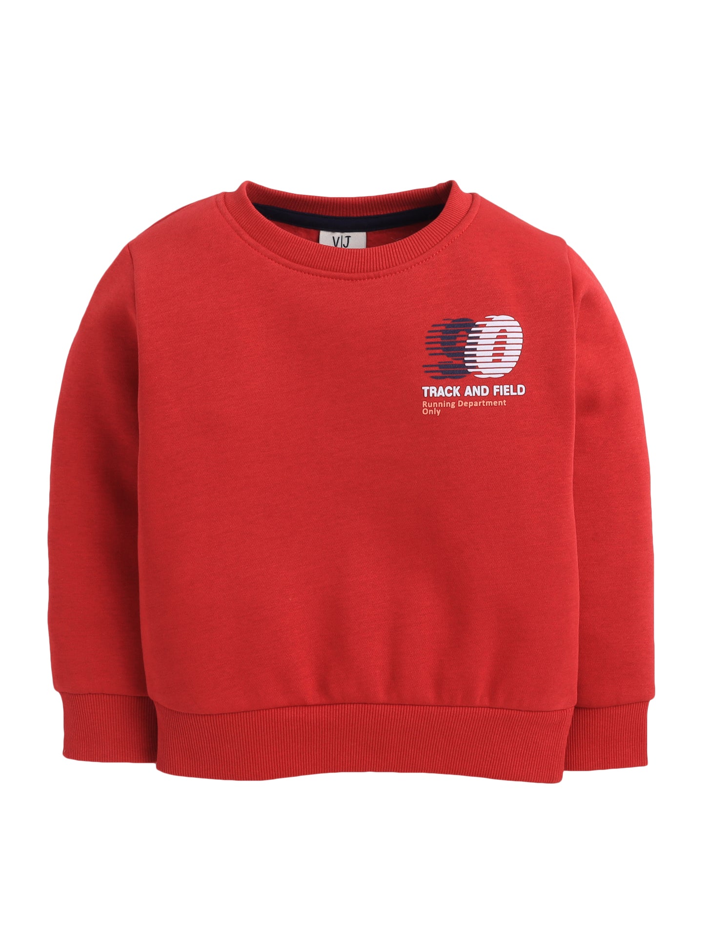 Boys' Red "Track & Field" Graphic Sweatshirt