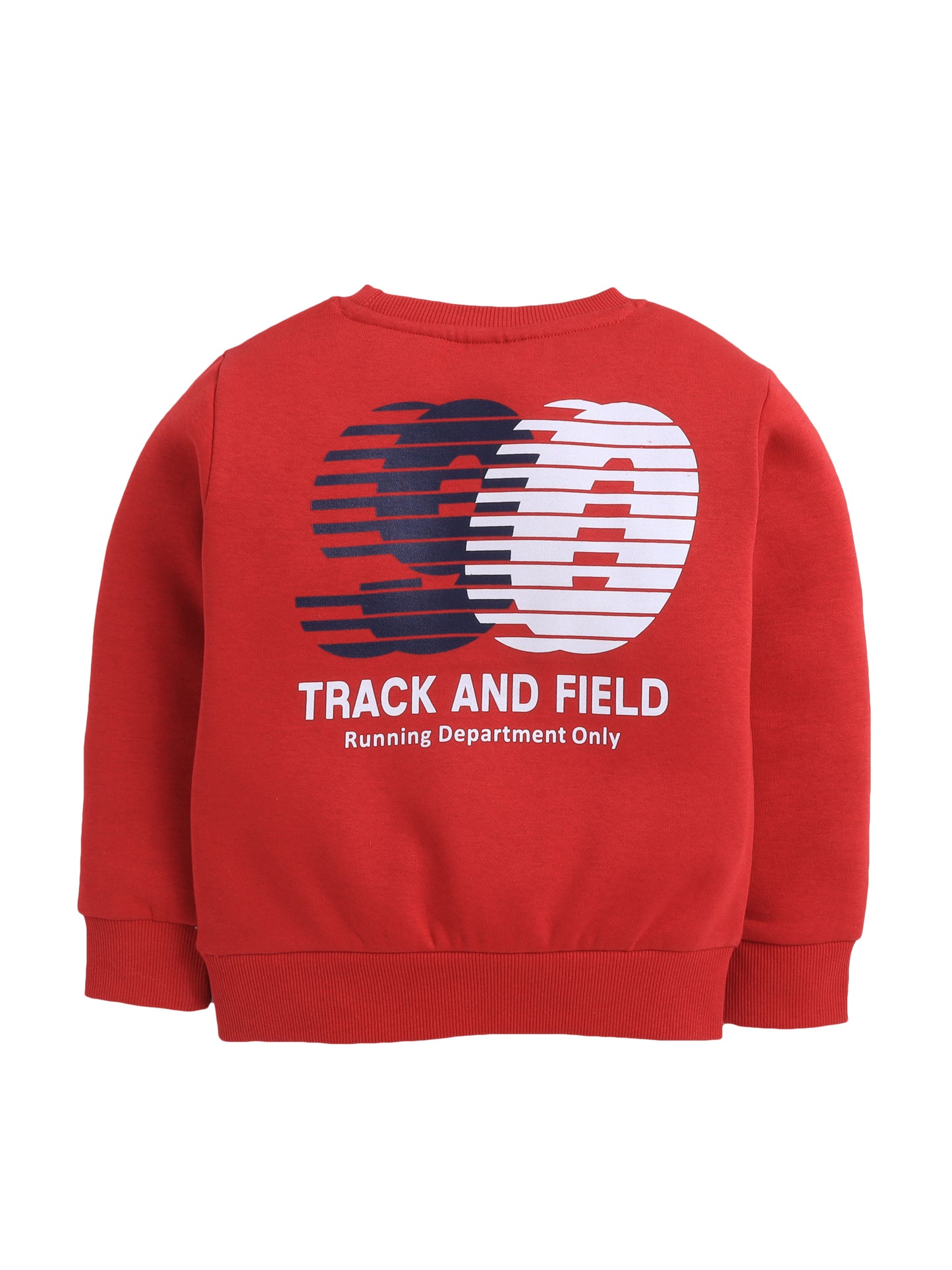 Boys' Red "Track & Field" Graphic Sweatshirt
