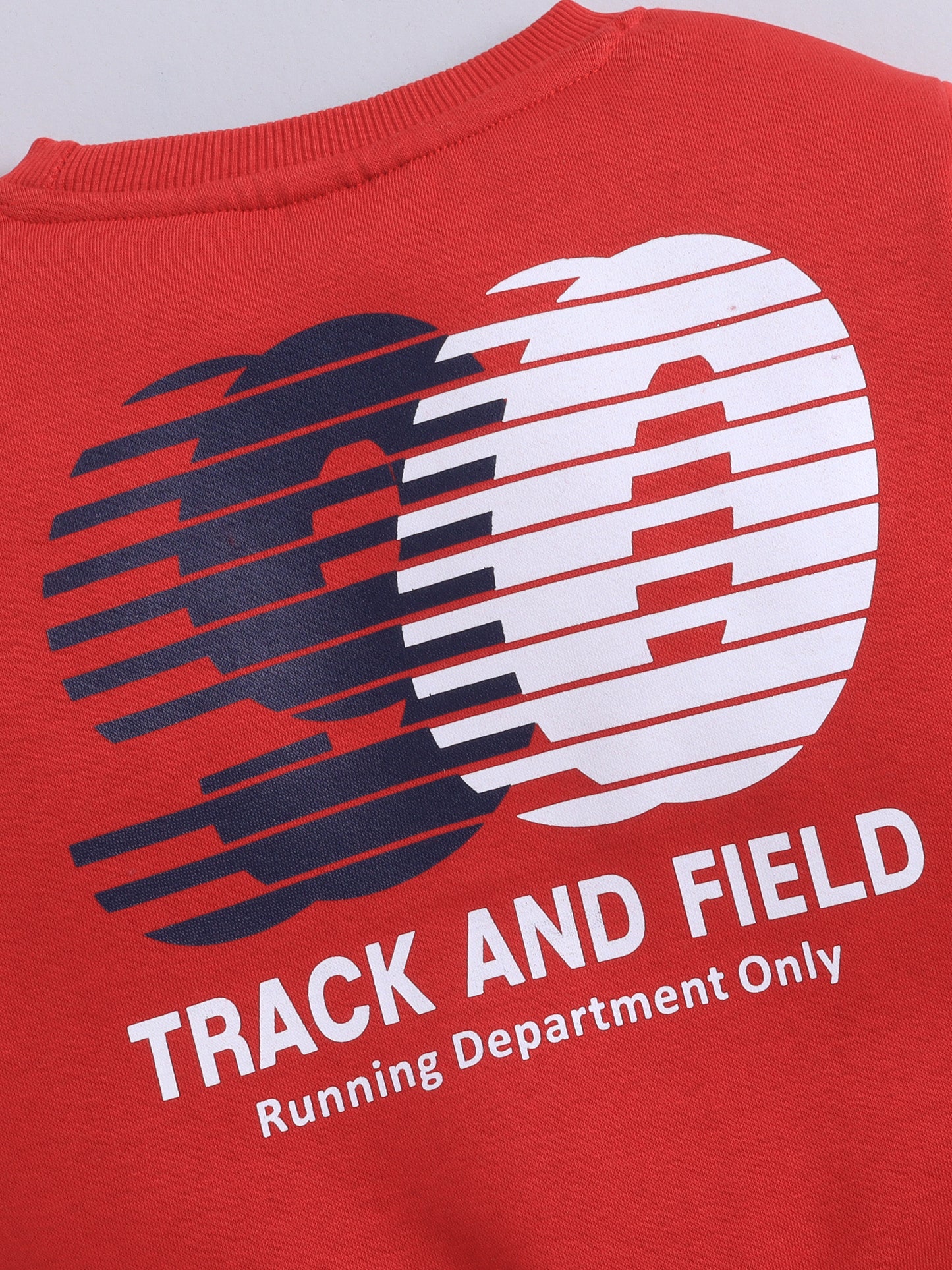 Boys' Red "Track & Field" Graphic Sweatshirt