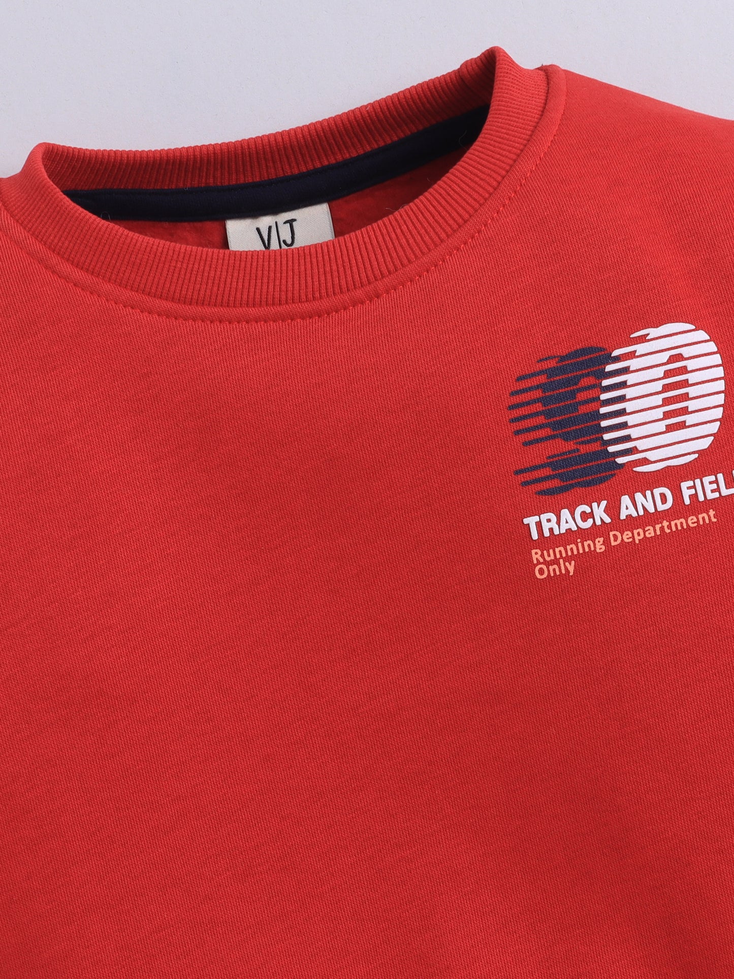Boys' Red "Track & Field" Graphic Sweatshirt