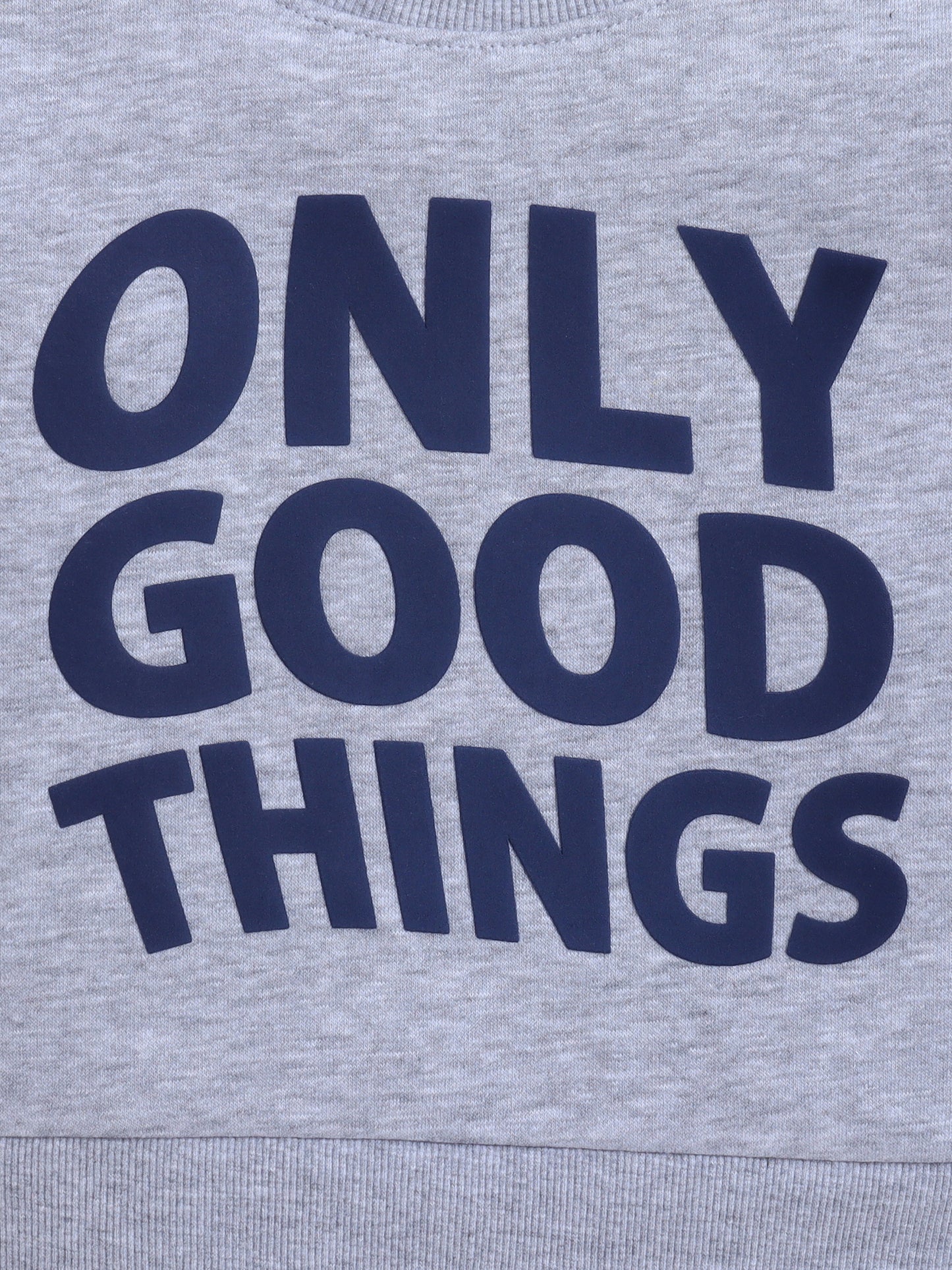 Boys' Light Grey "Only Good Things" Graphic Sweatshirt
