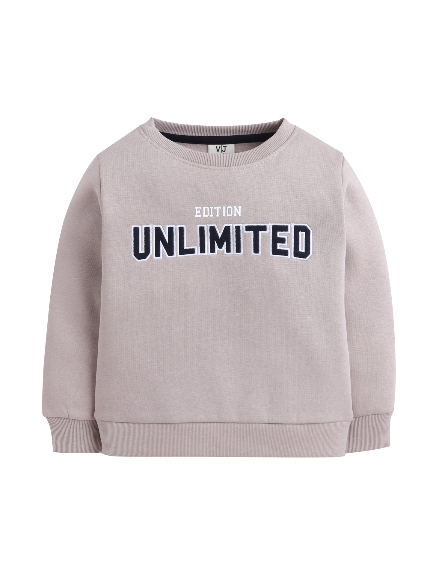 Boys' Beige "UNLIMITED Edition" Graphic Sweatshirt