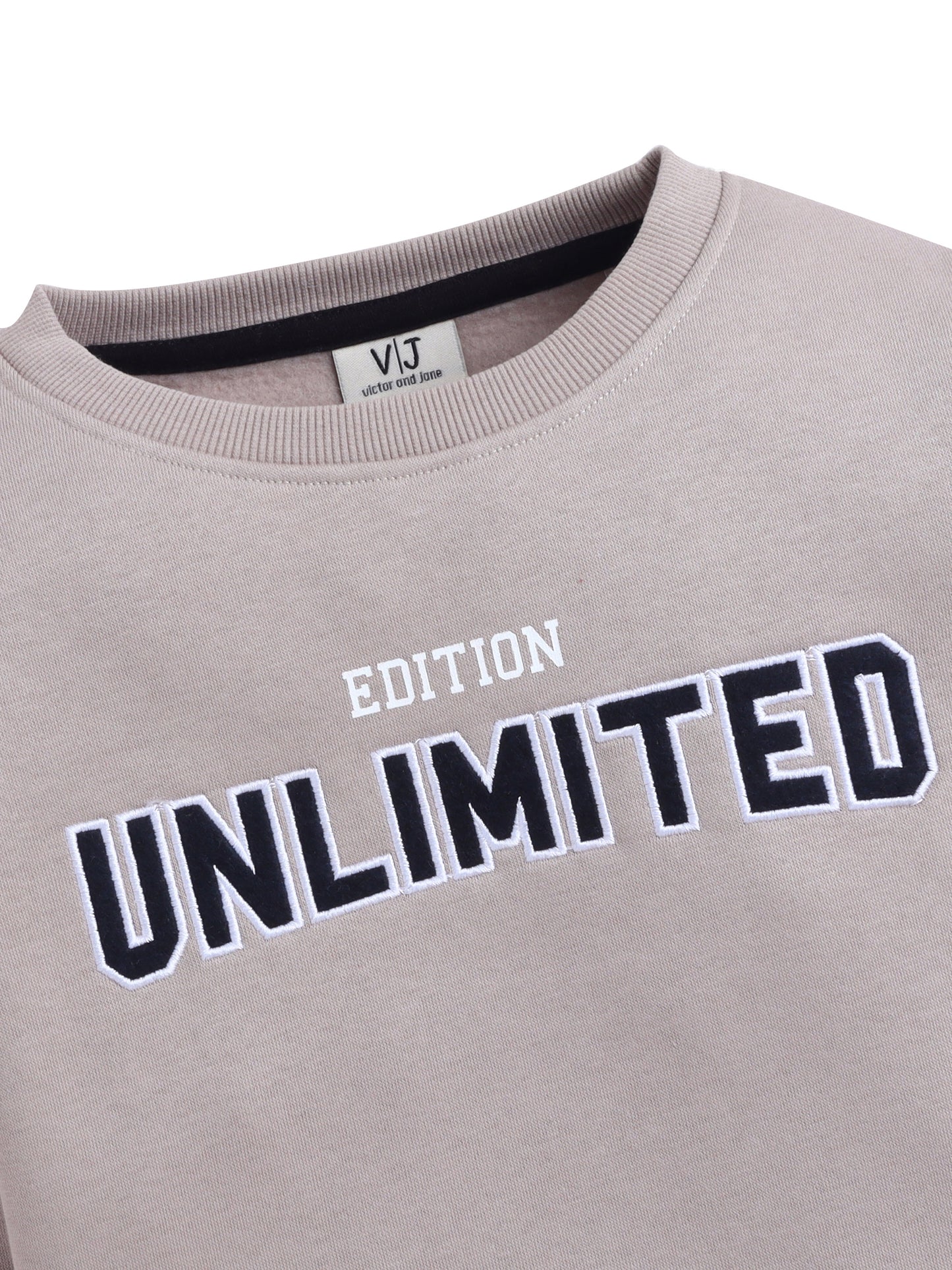 Boys' Beige "UNLIMITED Edition" Graphic Sweatshirt