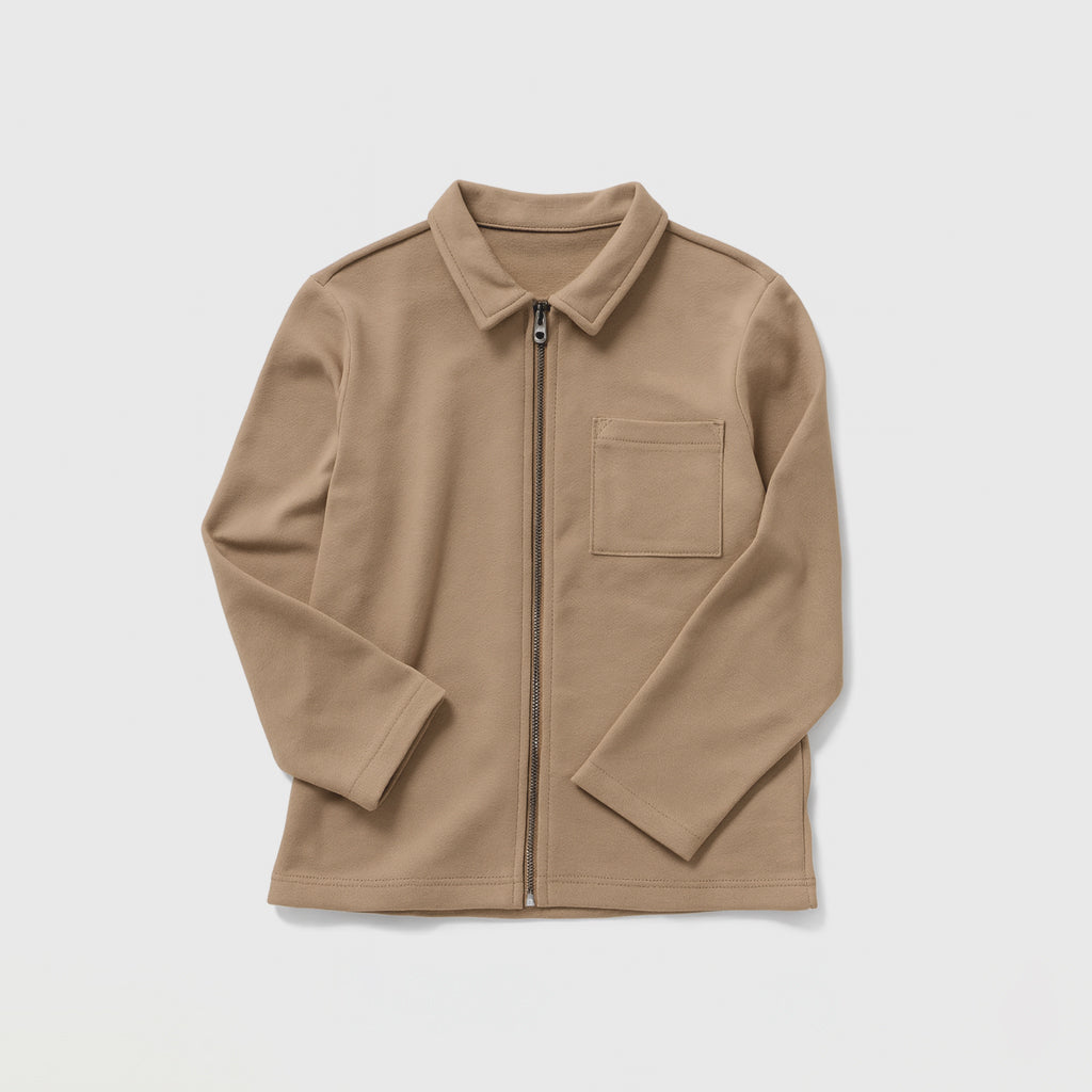 Boys’ Utility Jacket & Jogger Set – Beige