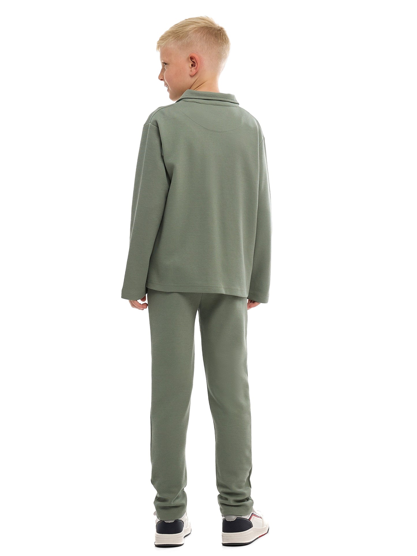 Boys’ Utility Jacket & Jogger Set – Lt Olive