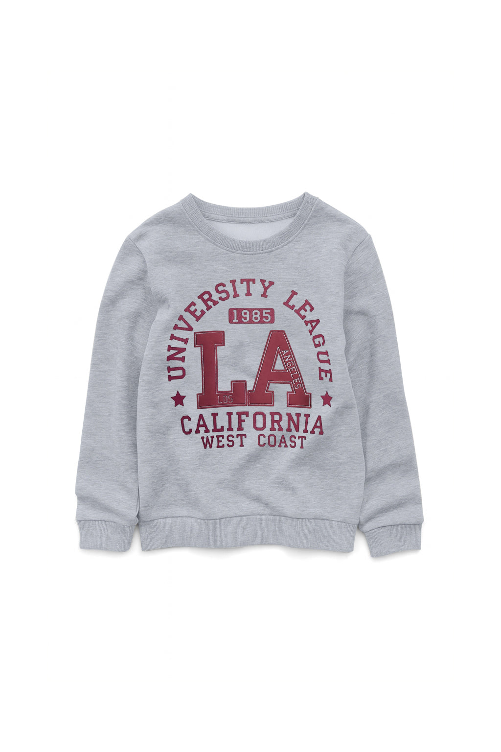 Boys TEXAS 98 Zip-Neck Fleece Tracksuit - Grey and Maroon