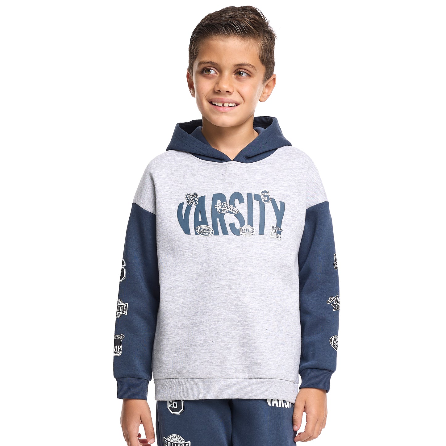 Boys Varsity Graphic Hoodie Fleece Tracksuit - 2 Piece Set