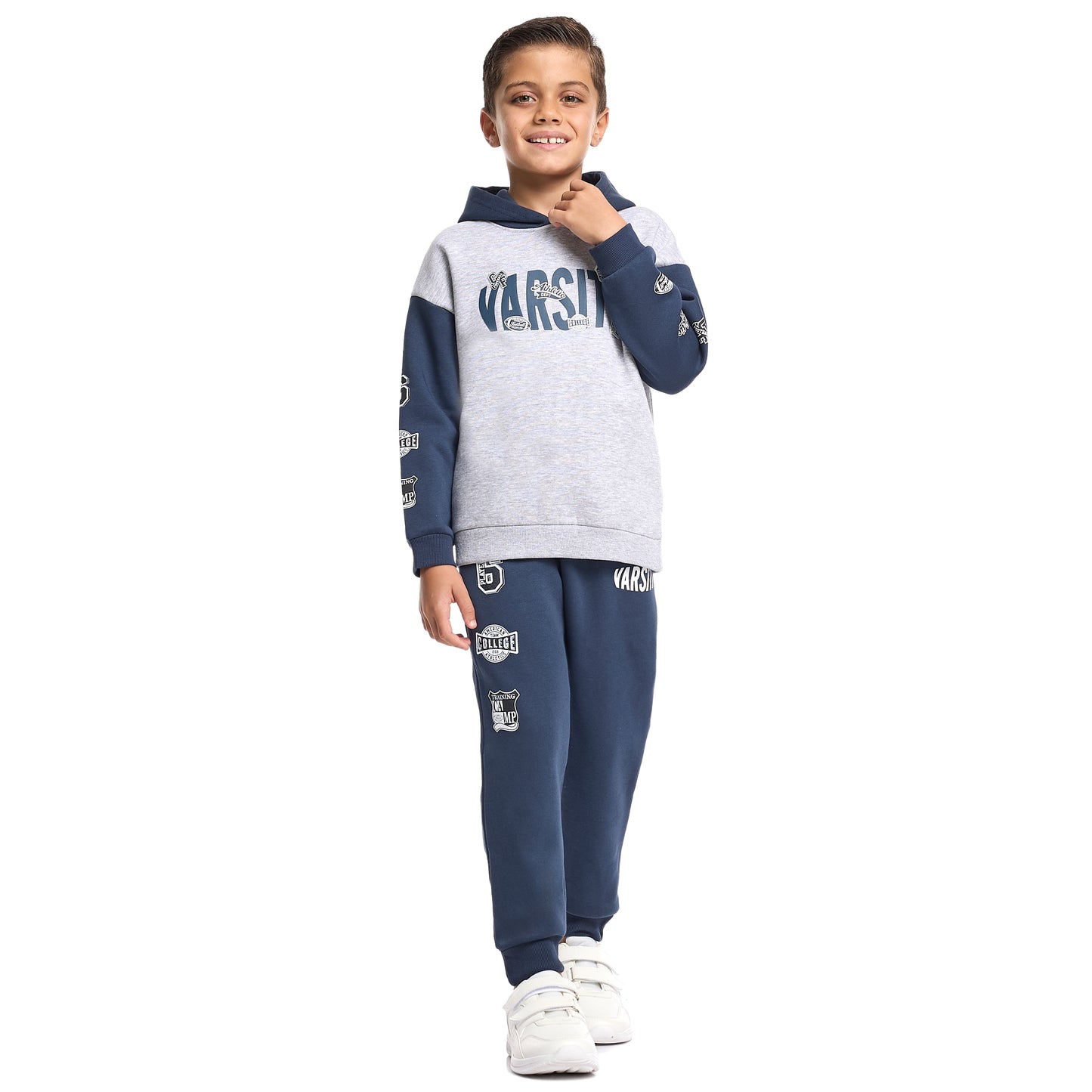 Boys Varsity Graphic Hoodie Fleece Tracksuit - 2 Piece Set