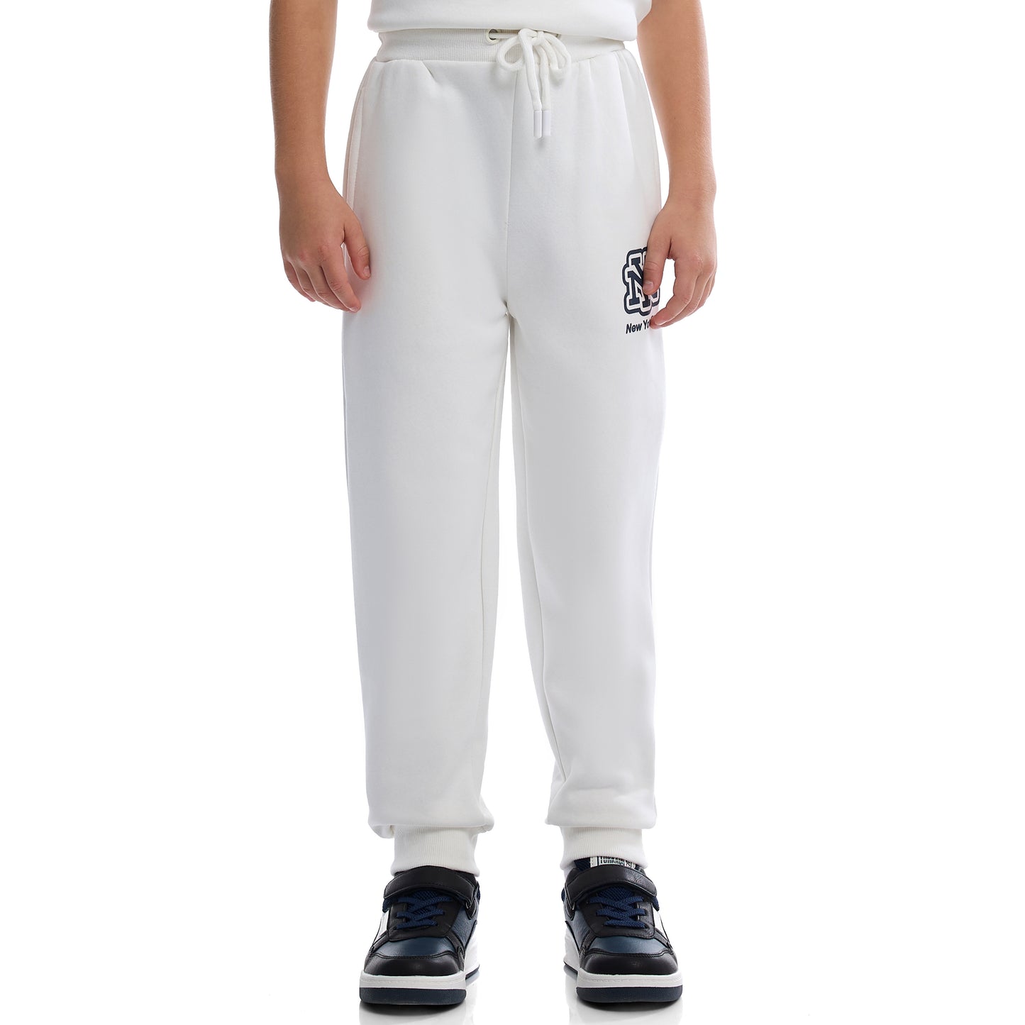 NYC Graphic Boys Sweatshirt & Jogger Set - White & Navy