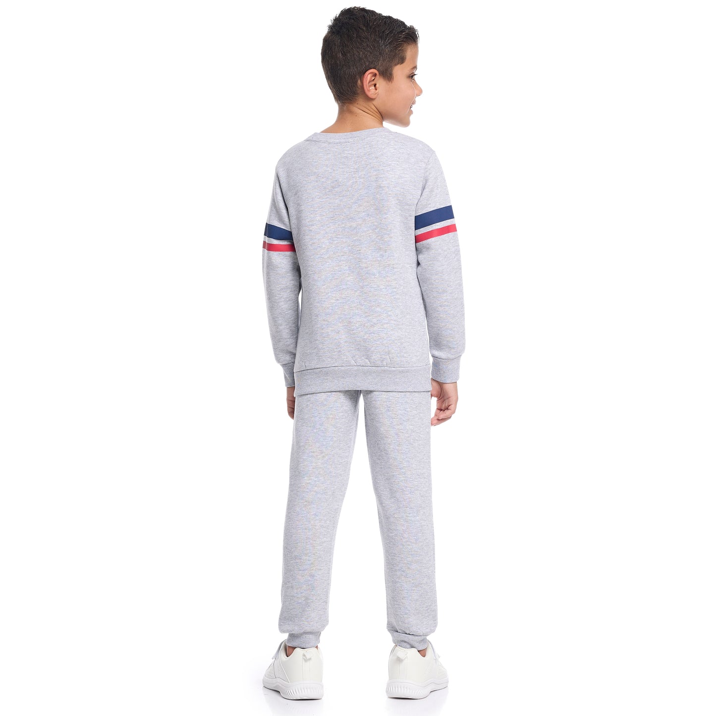 Boys Team Print Fleece Co-ord Set - Grey Sweatshirt & Joggers