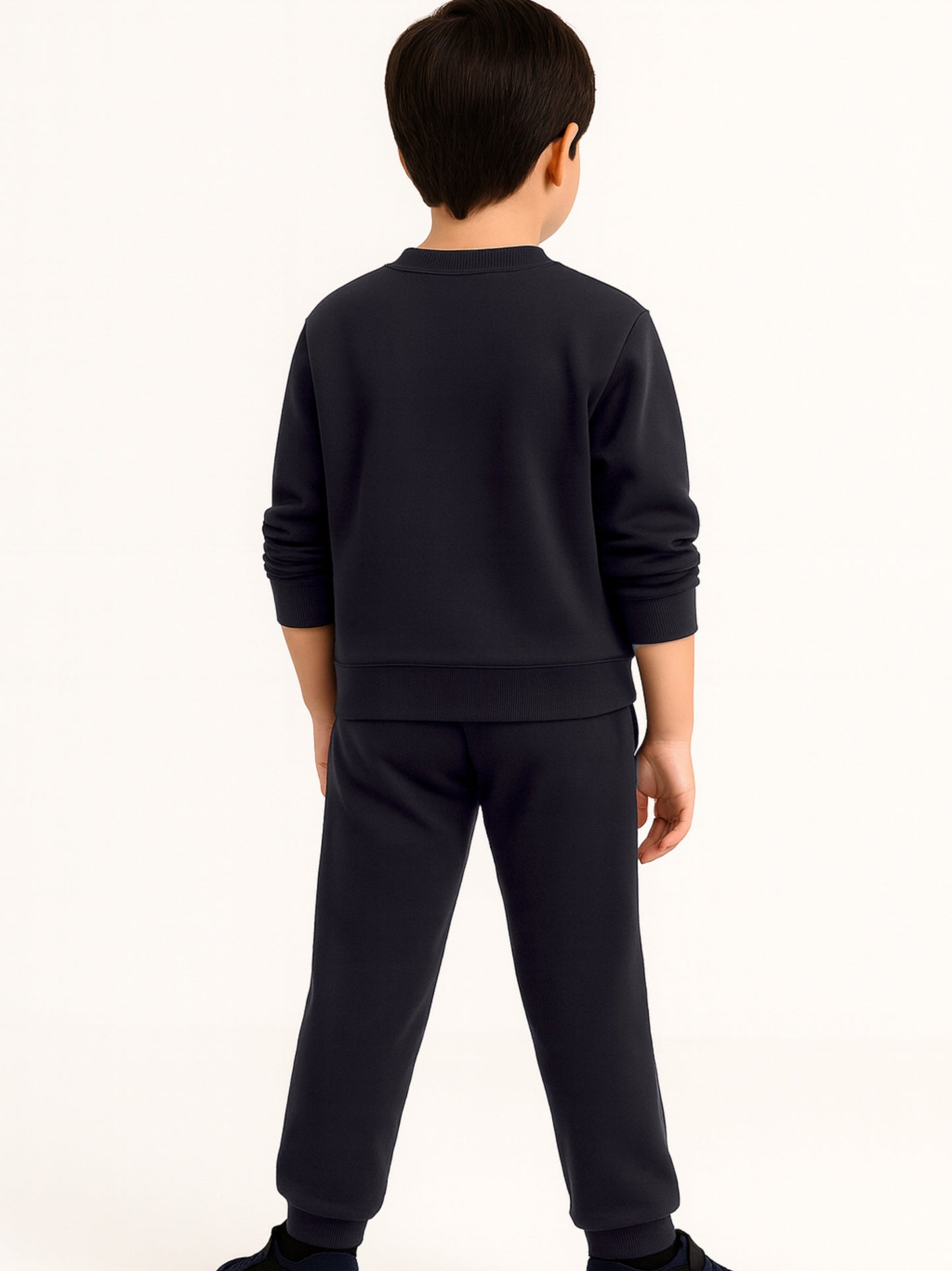 Boys’ Adventure Graphic Sweatshirt & Joggers – Charcoal Grey Fleece Set