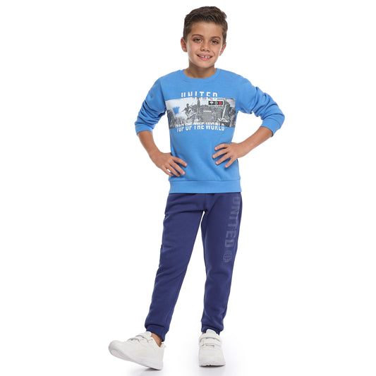 Boys’ Sporty Fleece  Sweatshirt & Joggers Sets