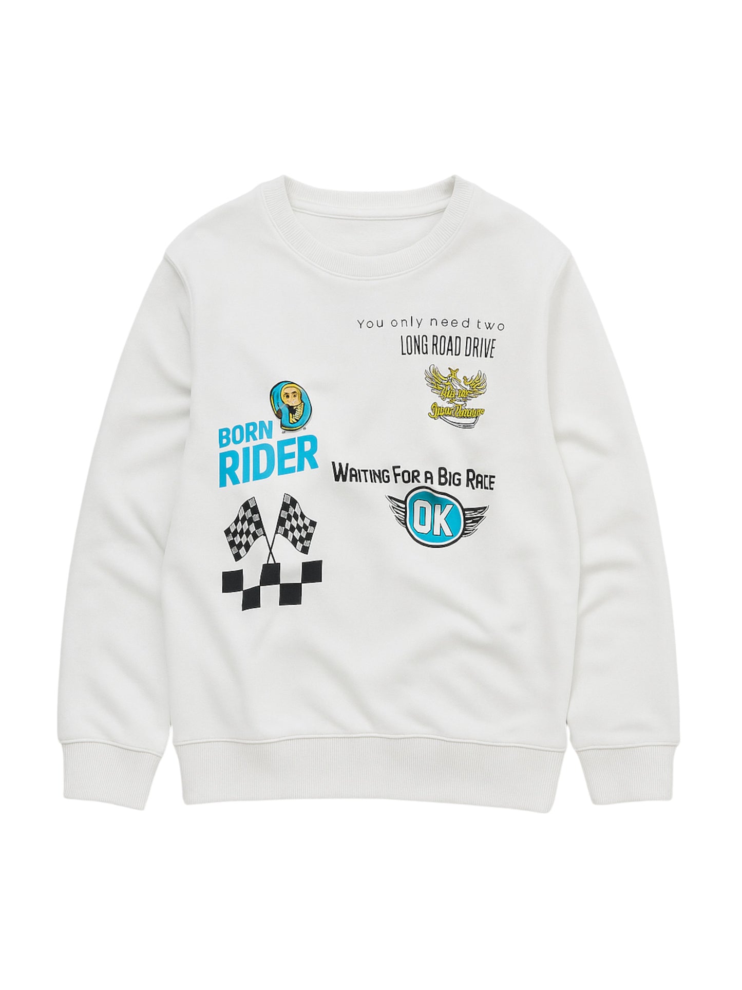 Boys’ Racing Style Set – Graphic Sweatshirt & Joggers
