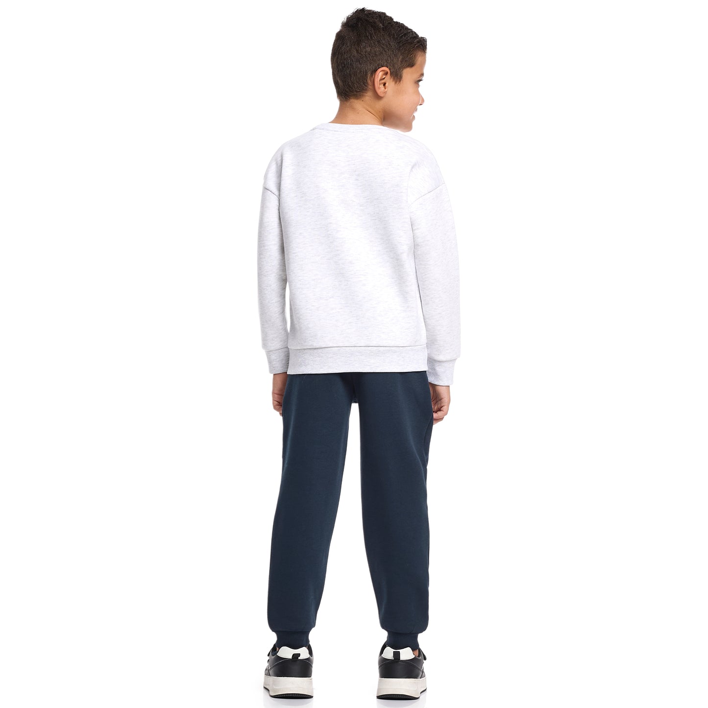 Stylish Boys’ Fleece Co-ord – Bold S Print Sweatshirt & Joggers