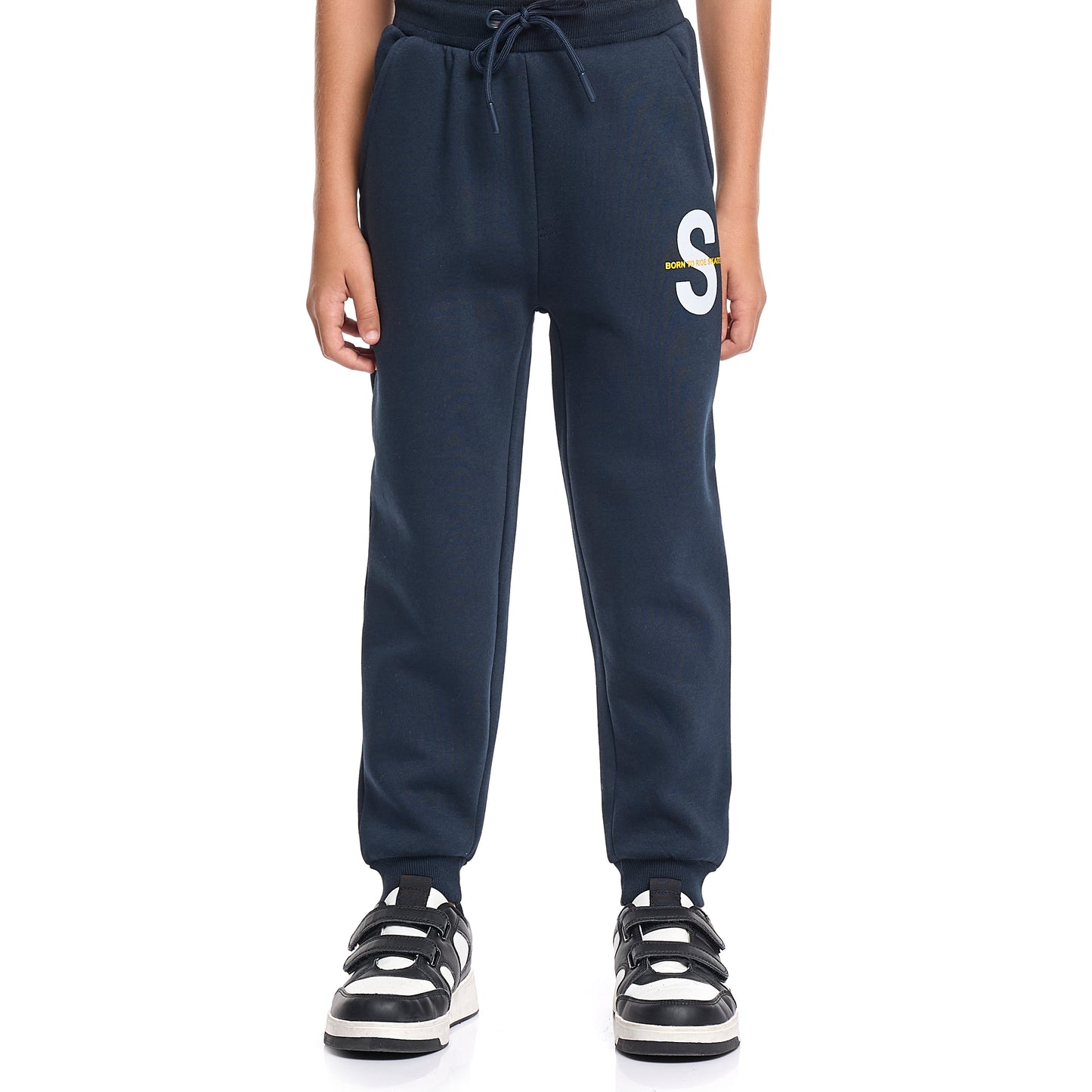 Stylish Boys’ Fleece Co-ord – Bold S Print Sweatshirt & Joggers