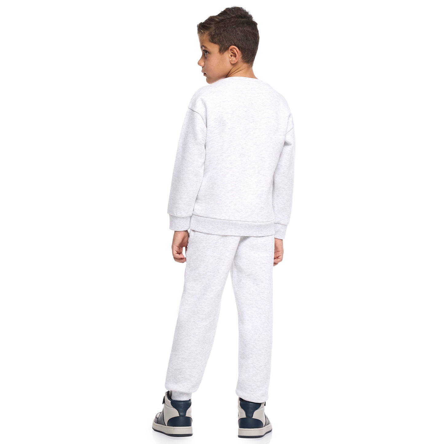 Boys’ MOVE Tracksuit – Grey Melange Sweatshirt & Joggers