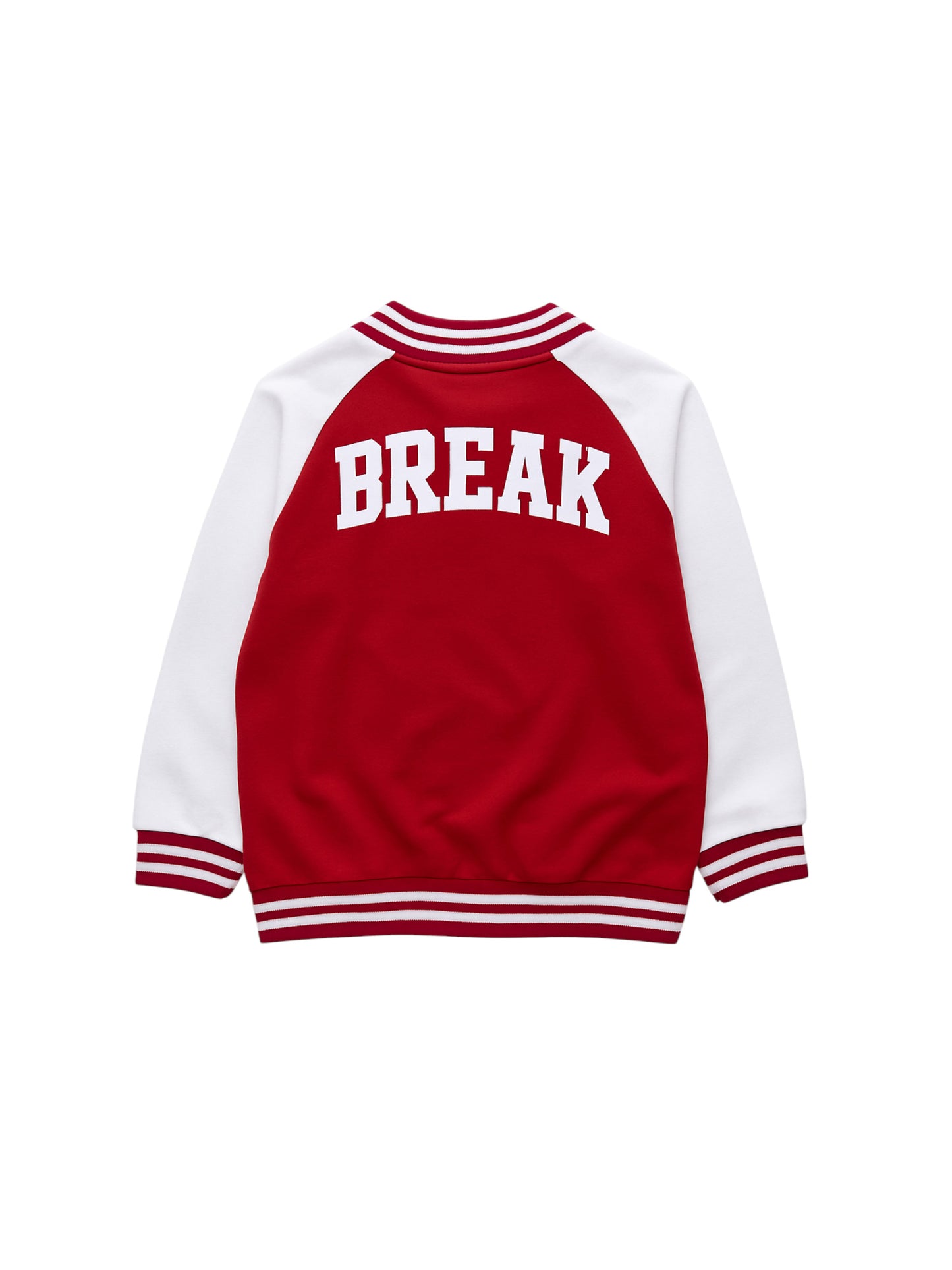 Boys' Trendy Red & White Sports Tracksuit – Break the Rule Print
