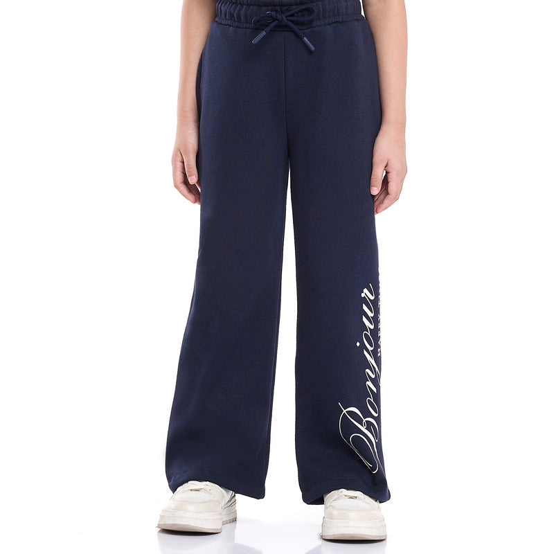 Junior Girls Bonjour 3-Piece Fleece Set – Navy & White