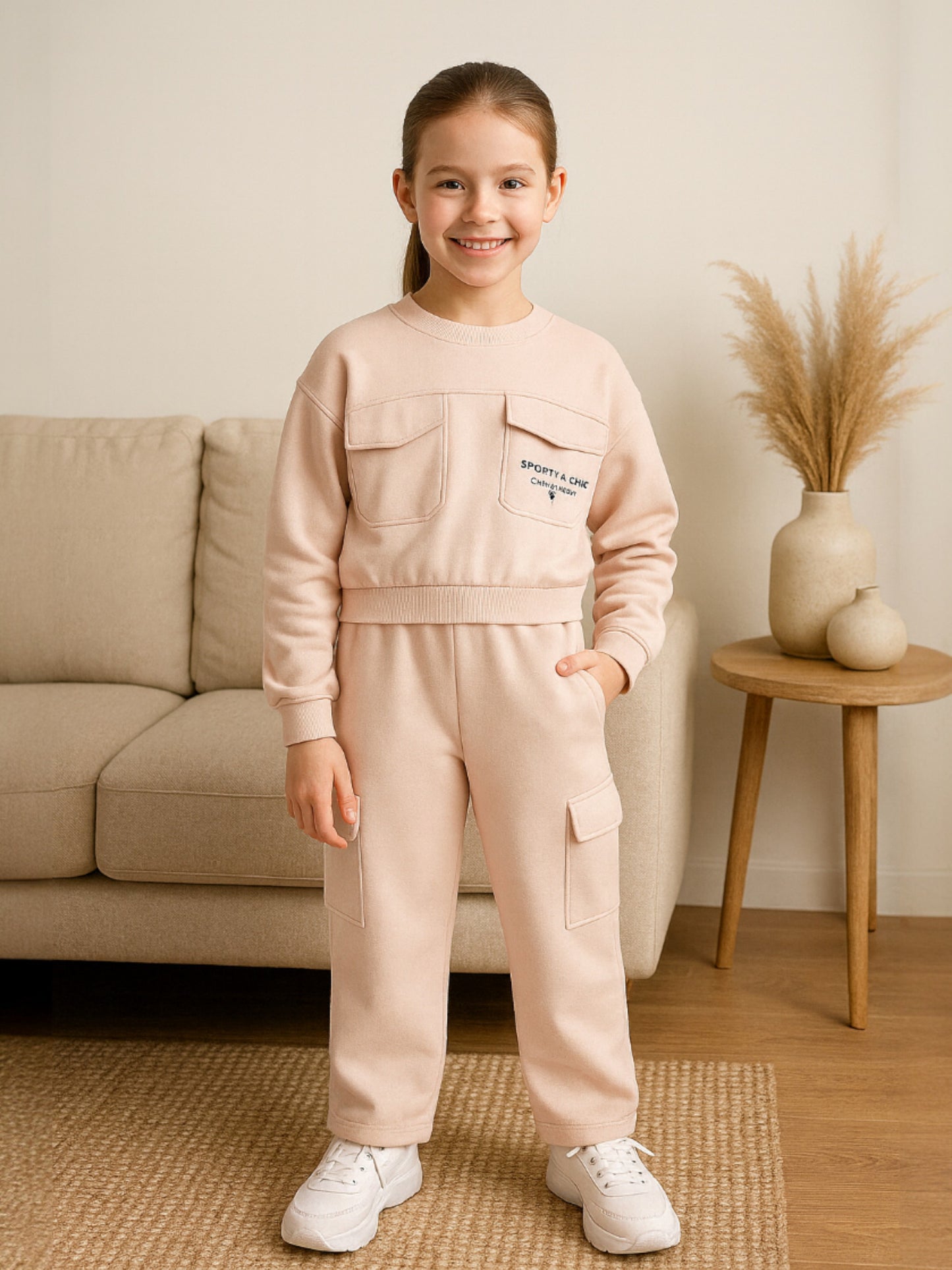 Girls Cargo Pocket 2-Piece Set