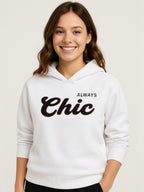 Œalways Chic” Hoodie  Off-White | 100% Cotton Fleece |