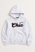Œalways Chic” Hoodie  Off-White | 100% Cotton Fleece |