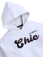 Œalways Chic” Hoodie  Off-White | 100% Cotton Fleece |