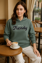 Œkeep It Trendy” Graphic Hoodie For Ladies “ Teal Blue | 100% Cotton Fleece |