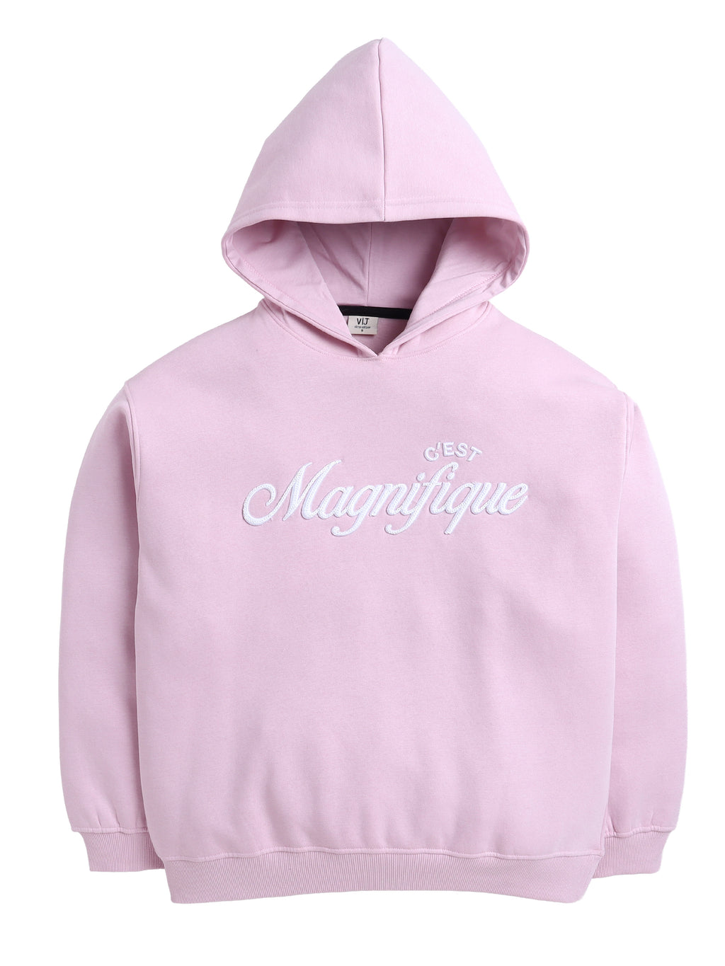 Œc'Est Magnifique” Graphic Hoodie For Ladies “ Blush Pink | 100% Cotton Fleece |