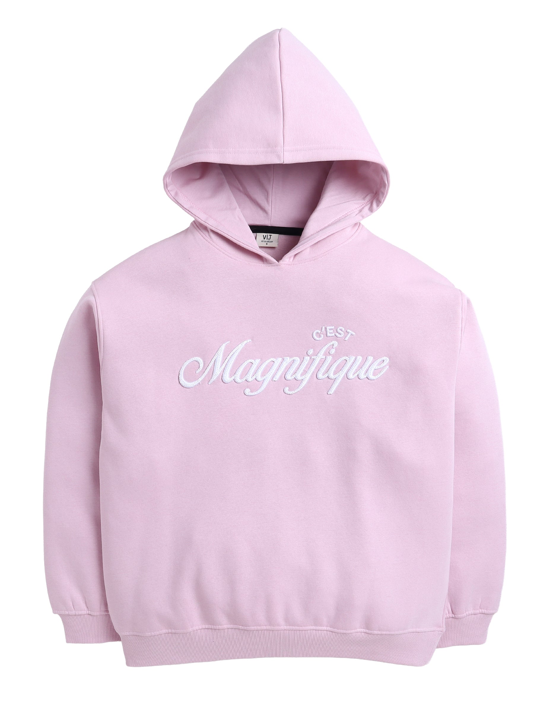 Œc'Est Magnifique” Graphic Hoodie For Ladies “ Blush Pink | 100% Cotton Fleece |