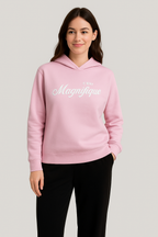 Œc'Est Magnifique” Graphic Hoodie For Ladies “ Blush Pink | 100% Cotton Fleece |