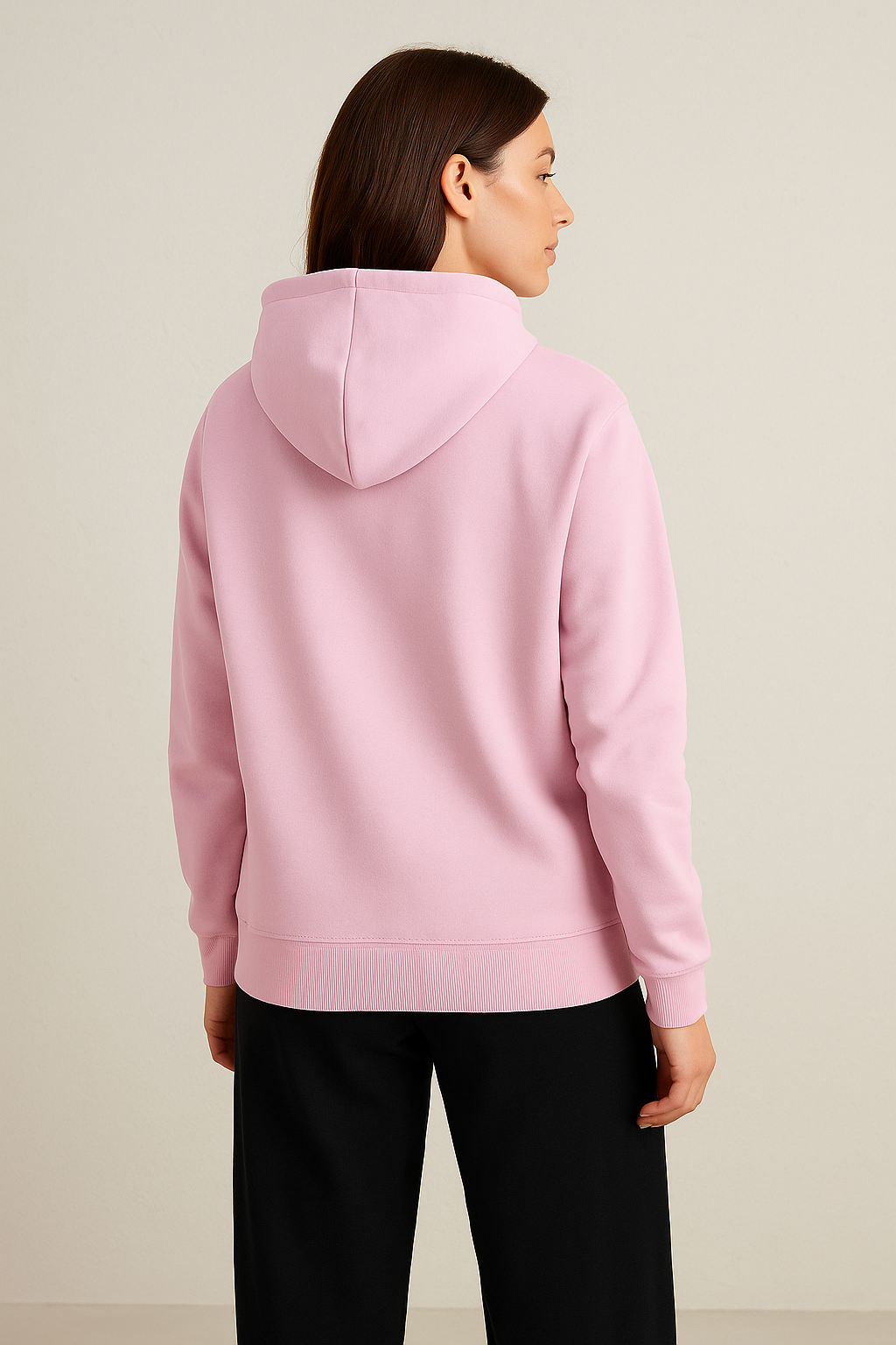 “C'est Magnifique” Graphic Hoodie for Ladies – Blush Pink | 100% Cotton Fleece |