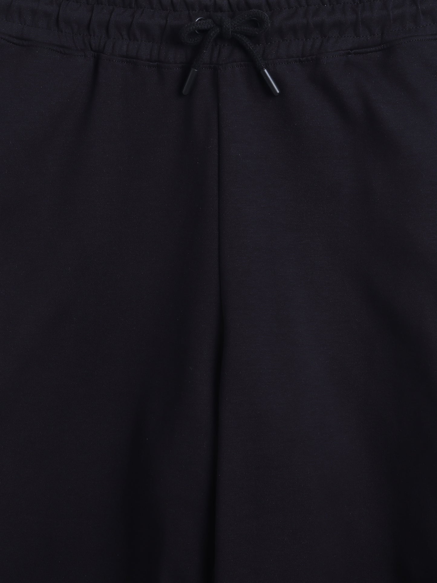 Black Straight-Leg Drawstring Joggers – Cotton interlock