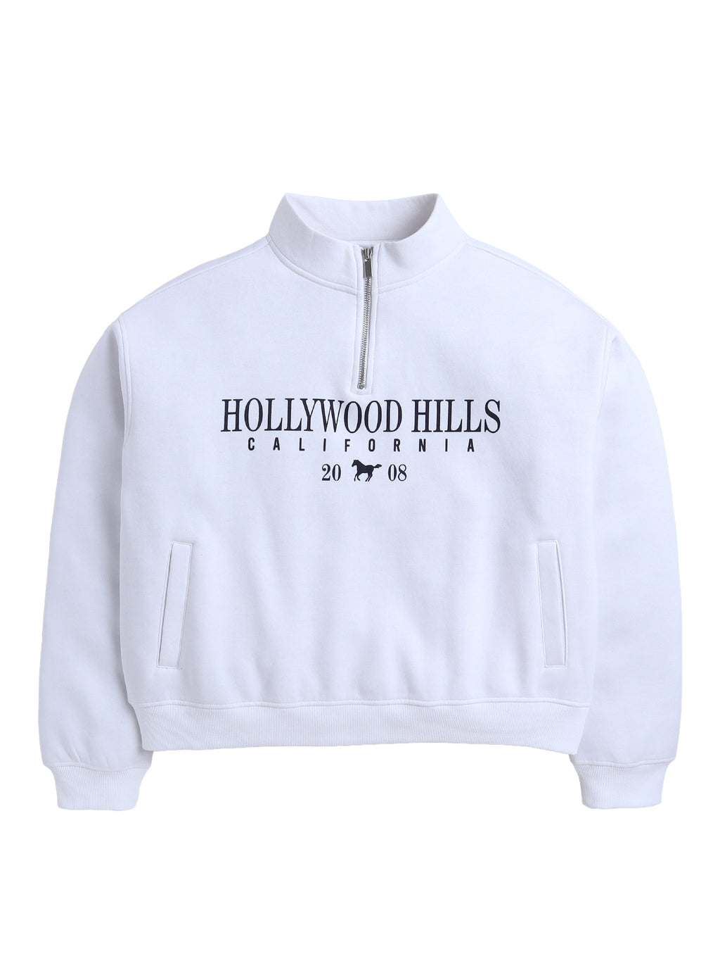 Half-Zip Pullover “ Œhollywood Hills California” | 100% Cotton Fleece, 280 Gsm