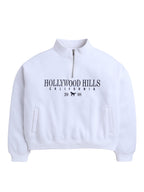 Half-Zip Pullover “ Œhollywood Hills California” | 100% Cotton Fleece, 280 Gsm