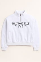 Half-Zip Pullover “ Œhollywood Hills California” | 100% Cotton Fleece, 280 Gsm