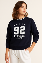Œflorida State 92� Contrast Rib Pullover Sweatshirt “ 100% Cotton Fleece