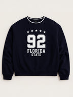 Œflorida State 92� Contrast Rib Pullover Sweatshirt “ 100% Cotton Fleece