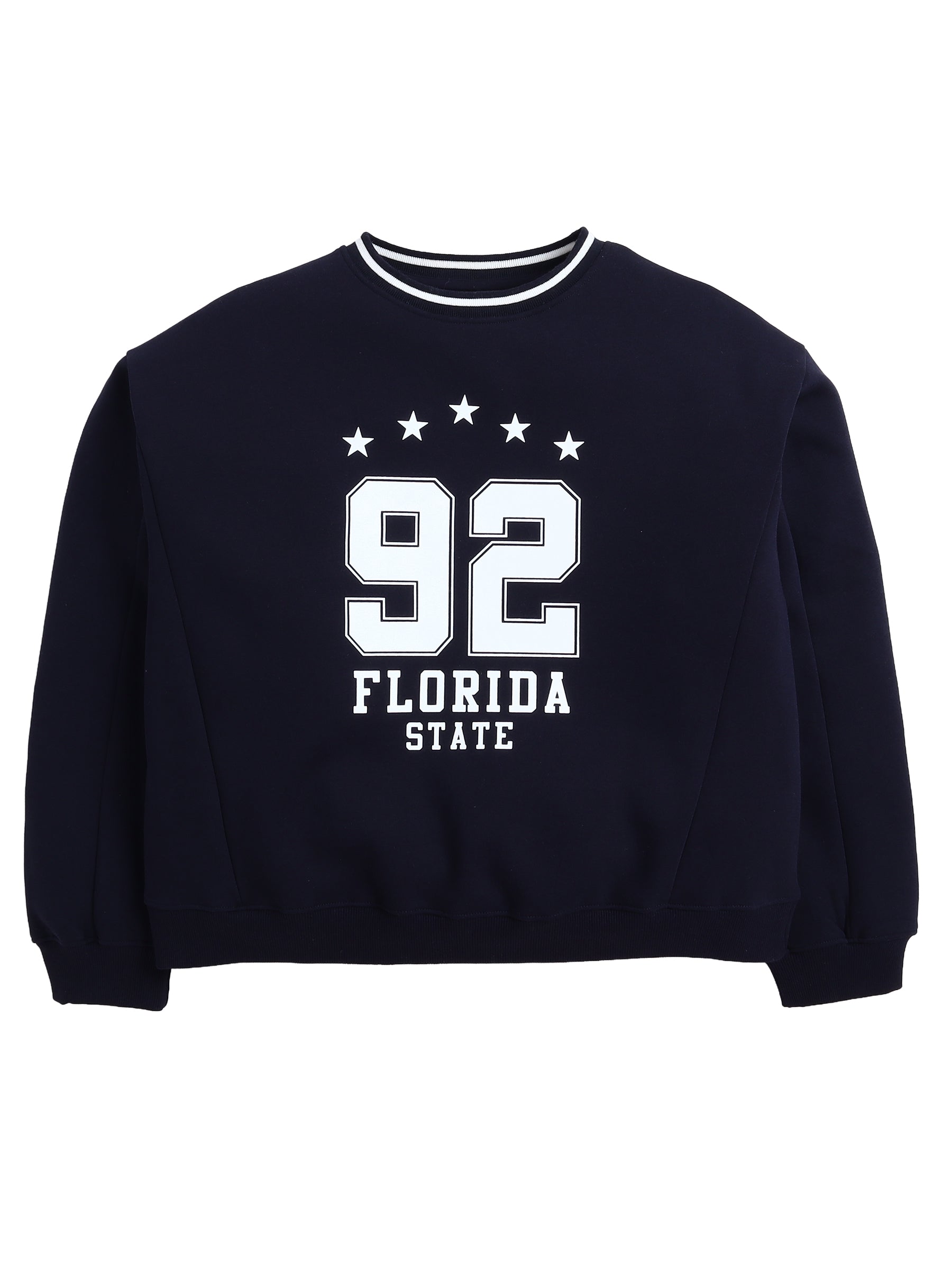 Œflorida State 92� Contrast Rib Pullover Sweatshirt “ 100% Cotton Fleece