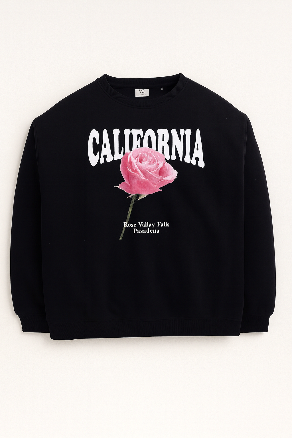 California Rose Graphic Sweatshirt “ 100% Cotton Fleece | Photographic Puff Print