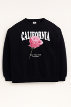 California Rose Graphic Sweatshirt “ 100% Cotton Fleece | Photographic Puff Print
