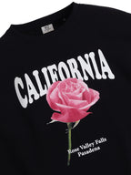 California Rose Graphic Sweatshirt “ 100% Cotton Fleece | Photographic Puff Print