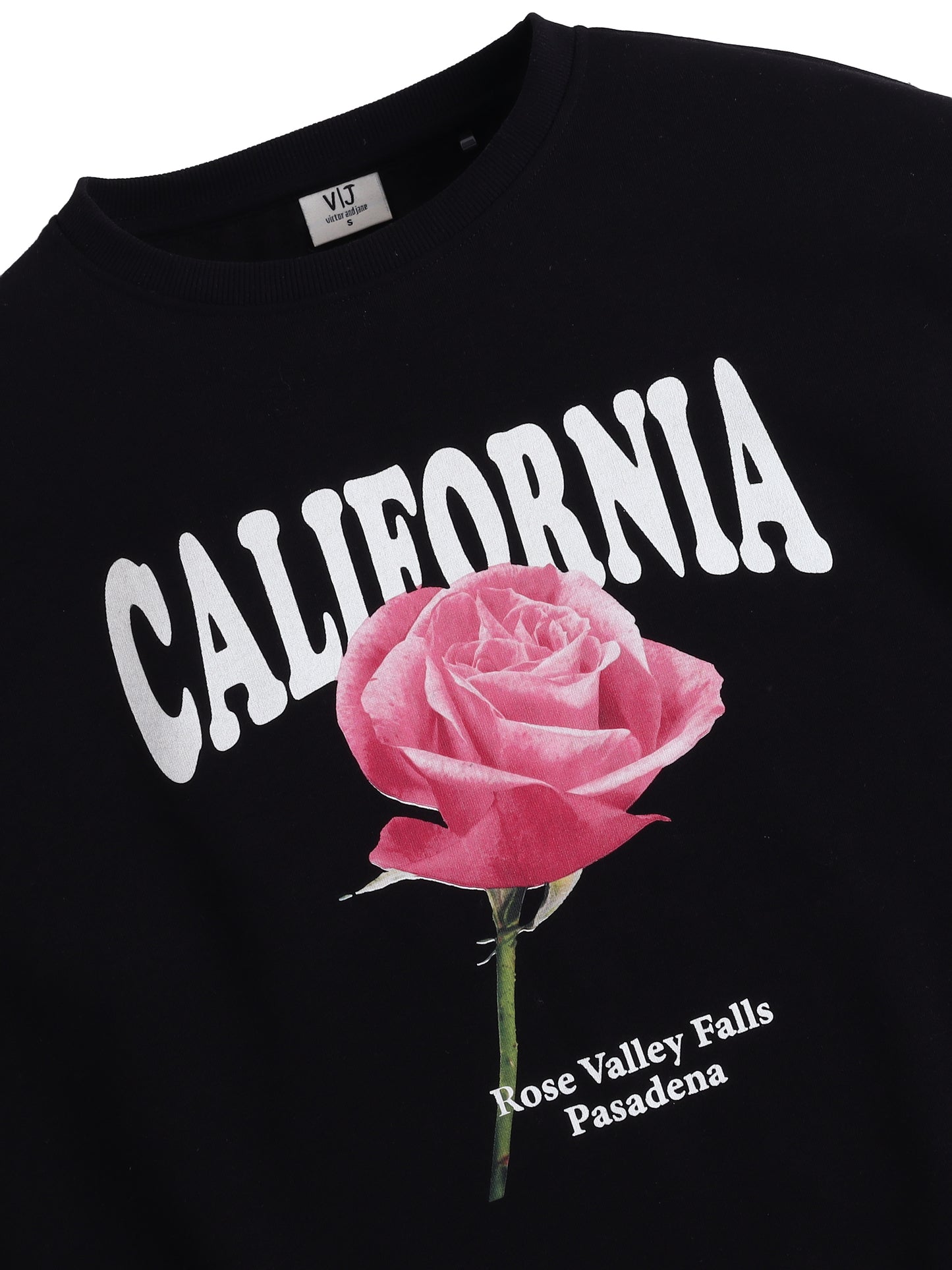 California Rose Graphic Sweatshirt – 100% Cotton Fleece | Photographic Puff Print